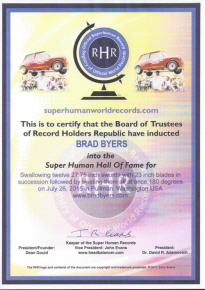 Super Human Certificate Brad Byers